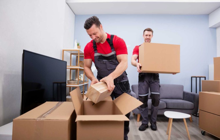 packing and moving furniture