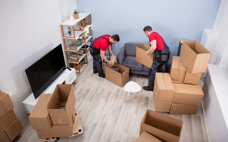 packing and moving furniture