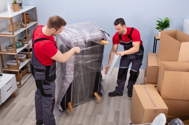 packing and moving furniture